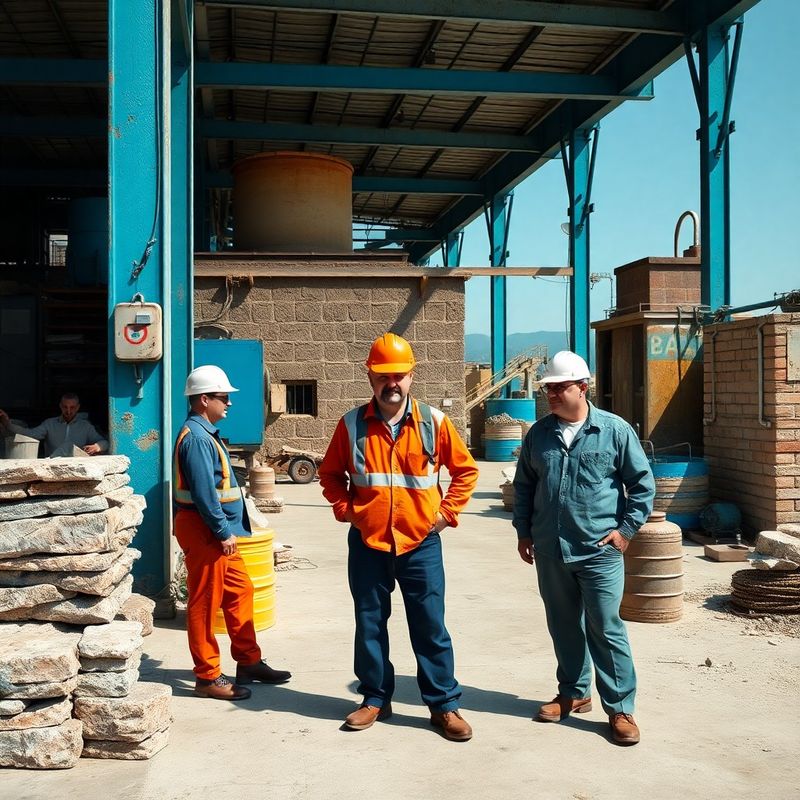Radnici u obalnom industrijskom postrojenju u Hrvatskoj